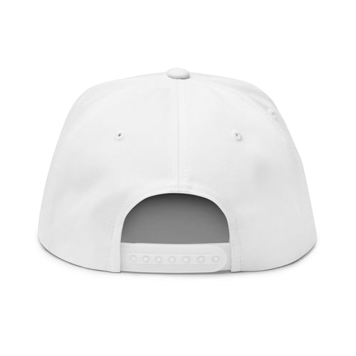 Flat Bill Cap — Puerto Rico Frog Flag Embroidered Snapback
